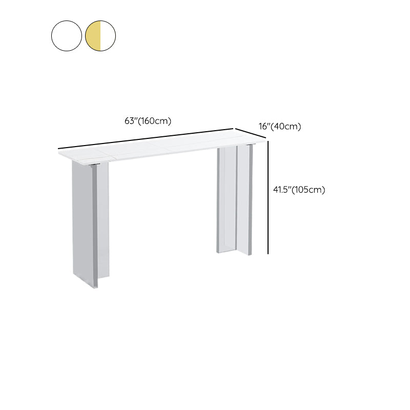 Modem & Contemporary Stone Rectangle Pub Bar Table for Living Room Clearhalo 'Bar Furniture' 'Bar Tables' 'bar_tables' 'furn' 'furn_bar_tables' 'Furniture' 'Kitchen & Dining Furniture' 7651810