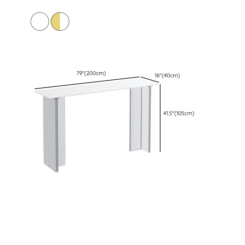 Modem & Contemporary Stone Rectangle Pub Bar Table for Living Room Clearhalo 'Bar Furniture' 'Bar Tables' 'bar_tables' 'furn' 'furn_bar_tables' 'Furniture' 'Kitchen & Dining Furniture' 7651812