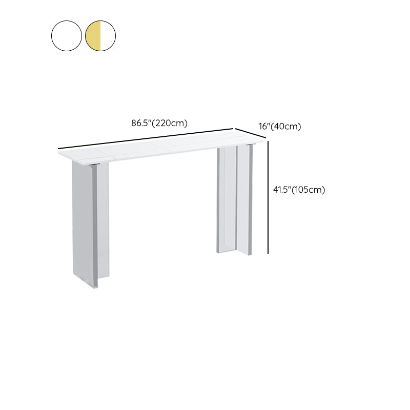 Modem & Contemporary Stone Rectangle Pub Bar Table for Living Room Clearhalo 'Bar Furniture' 'Bar Tables' 'bar_tables' 'furn' 'furn_bar_tables' 'Furniture' 'Kitchen & Dining Furniture' 7651813