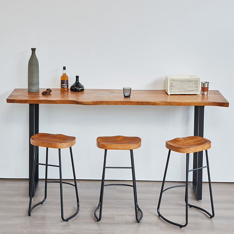 Rectangle Contemporary Solid Wood Bar Height Pub Table for Living Room Clearhalo 'Bar Furniture' 'Bar Tables' 'bar_tables' 'furn' 'furn_bar_tables' 'Furniture' 'Kitchen & Dining Furniture' 7651840