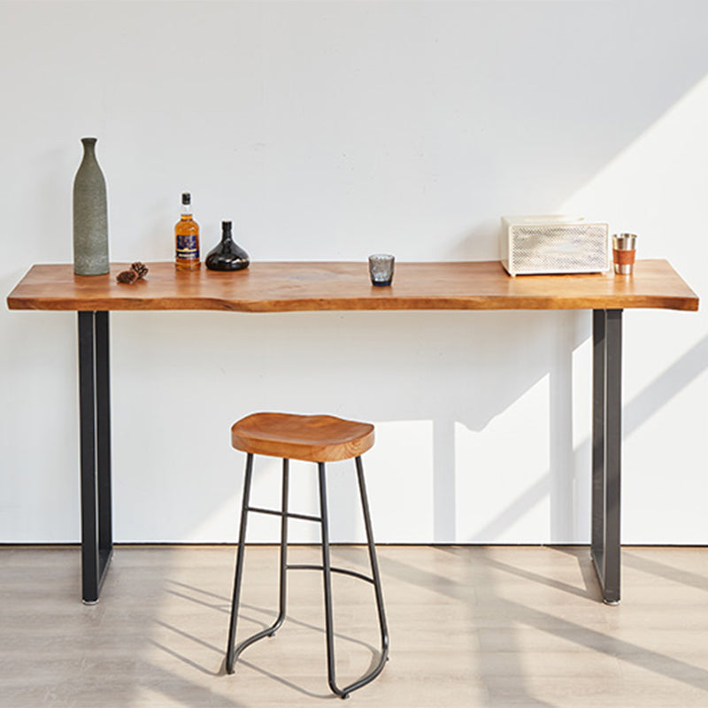 Rectangle Contemporary Solid Wood Bar Height Pub Table for Living Room Clearhalo 'Bar Furniture' 'Bar Tables' 'bar_tables' 'furn' 'furn_bar_tables' 'Furniture' 'Kitchen & Dining Furniture' 7651841