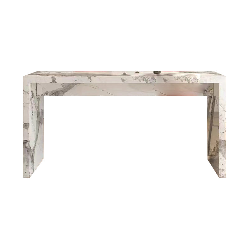 Modern Style Rectangle Stone Bistro Bar Desk Table for Living Room Grey Without Chairs Clearhalo 'Bar Furniture' 'Bar Tables' 'bar_tables' 'furn' 'furn_bar_tables' 'Furniture' 'Kitchen & Dining Furniture' 7651870