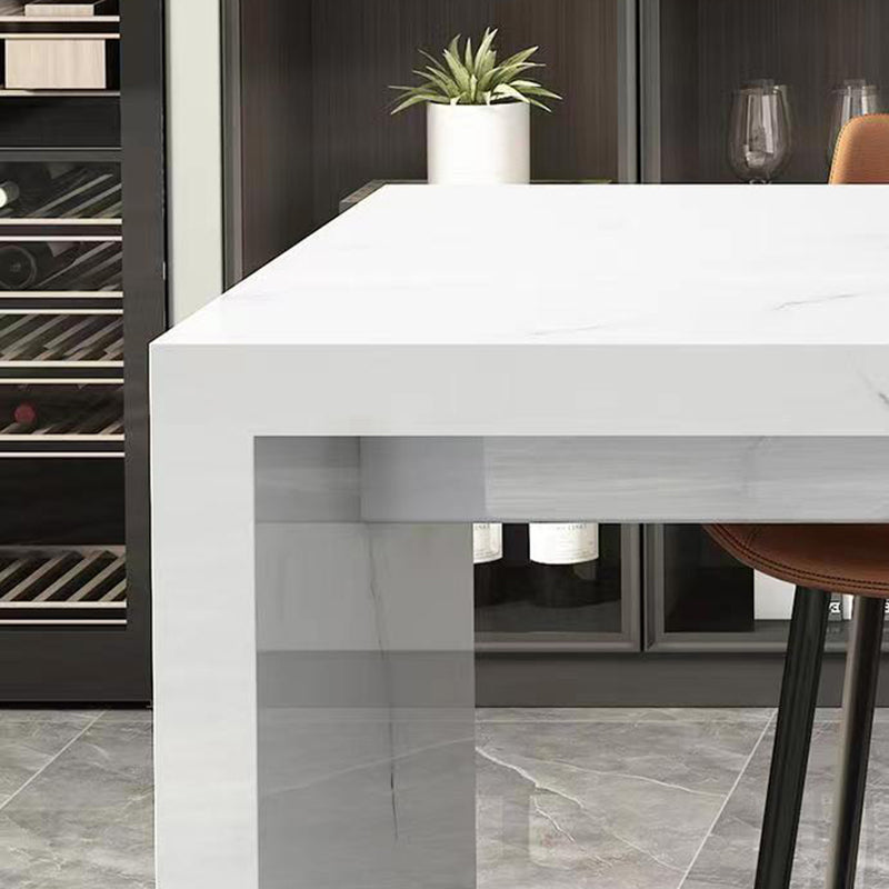 Modern Style Rectangle Stone Bistro Bar Desk Table for Living Room Clearhalo 'Bar Furniture' 'Bar Tables' 'bar_tables' 'furn' 'furn_bar_tables' 'Furniture' 'Kitchen & Dining Furniture' 7651877