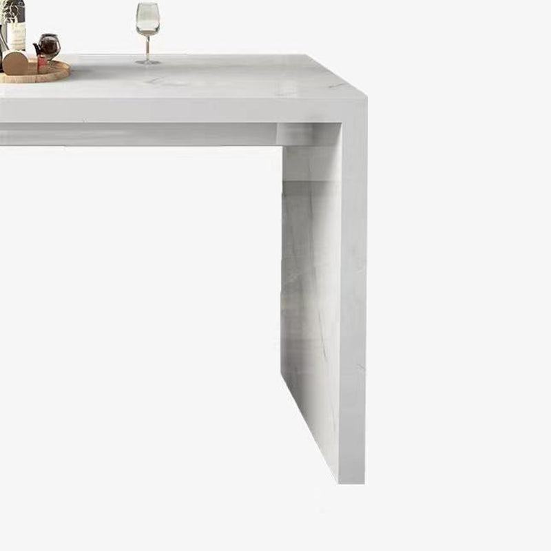Modern Style Rectangle Stone Bistro Bar Desk Table for Living Room Clearhalo 'Bar Furniture' 'Bar Tables' 'bar_tables' 'furn' 'furn_bar_tables' 'Furniture' 'Kitchen & Dining Furniture' 7651879