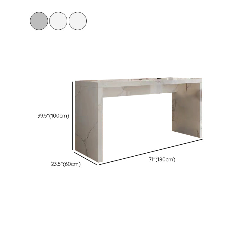 Modern Style Rectangle Stone Bistro Bar Desk Table for Living Room Clearhalo 'Bar Furniture' 'Bar Tables' 'bar_tables' 'furn' 'furn_bar_tables' 'Furniture' 'Kitchen & Dining Furniture' 7651884