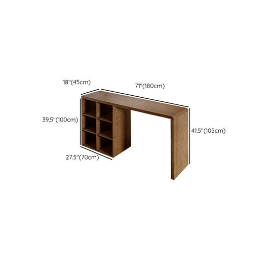 Contemporary Solid Wood Rectangle Bistro Bar Desk for Living Room Clearhalo 'Bar Furniture' 'Bar Tables' 'bar_tables' 'furn' 'furn_bar_tables' 'Furniture' 'Kitchen & Dining Furniture' 7651910