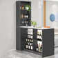 Modern Style Stone Rectangle Bistro Bar Desk Table for Living Room 63"L x 23.6"W x 39.4"H Grey Without Chairs Clearhalo 'Bar Furniture' 'Bar Tables' 'bar_tables' 'furn' 'furn_bar_tables' 'Furniture' 'Kitchen & Dining Furniture' 7651917