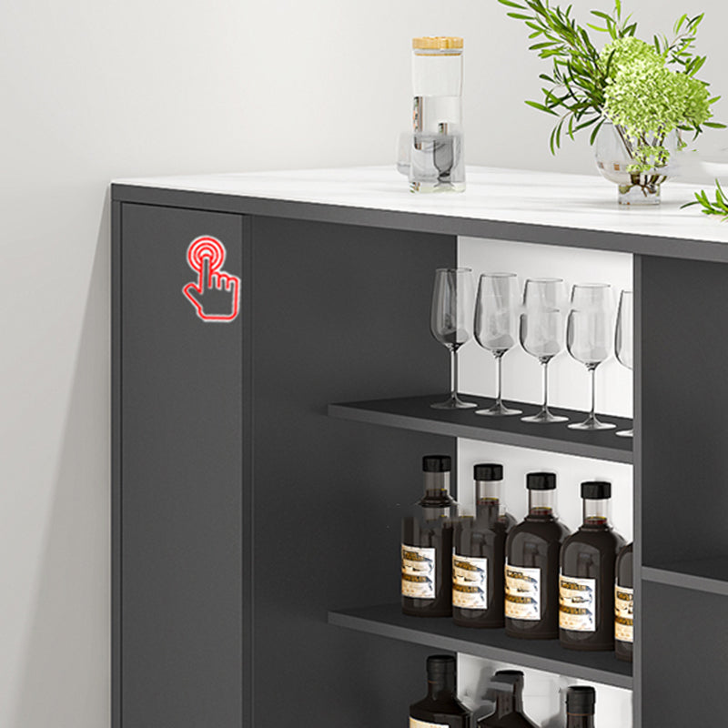Modern Style Stone Rectangle Bistro Bar Desk Table for Living Room Clearhalo 'Bar Furniture' 'Bar Tables' 'bar_tables' 'furn' 'furn_bar_tables' 'Furniture' 'Kitchen & Dining Furniture' 7651918