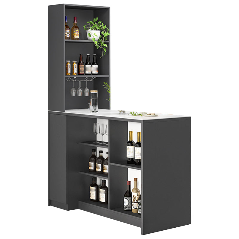 Modern Style Stone Rectangle Bistro Bar Desk Table for Living Room Clearhalo 'Bar Furniture' 'Bar Tables' 'bar_tables' 'furn' 'furn_bar_tables' 'Furniture' 'Kitchen & Dining Furniture' 7651921