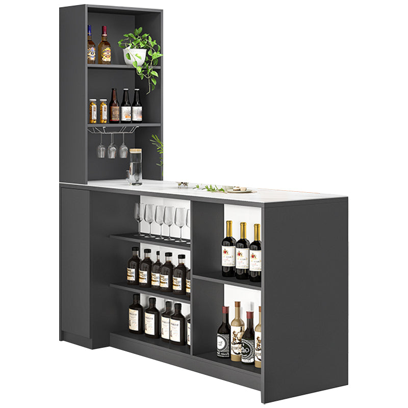 Modern Style Stone Rectangle Bistro Bar Desk Table for Living Room Clearhalo 'Bar Furniture' 'Bar Tables' 'bar_tables' 'furn' 'furn_bar_tables' 'Furniture' 'Kitchen & Dining Furniture' 7651932