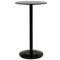 Modem & Contemporary Metal Round Bar Wine Table for Living Room 23.6"L x 23.6"W x 41.7"H Black Without Chairs Clearhalo 'Bar Furniture' 'Bar Tables' 'bar_tables' 'furn' 'furn_bar_tables' 'Furniture' 'Kitchen & Dining Furniture' 7651971