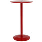 Modem & Contemporary Metal Round Bar Wine Table for Living Room 23.6"L x 23.6"W x 41.7"H Red Without Chairs Clearhalo 'Bar Furniture' 'Bar Tables' 'bar_tables' 'furn' 'furn_bar_tables' 'Furniture' 'Kitchen & Dining Furniture' 7651974