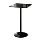 Modem & Contemporary Metal Round Bar Wine Table for Living Room 23.6"L x 23.6"W x 41.7"H Gloss Black Without Chairs Clearhalo 'Bar Furniture' 'Bar Tables' 'bar_tables' 'furn' 'furn_bar_tables' 'Furniture' 'Kitchen & Dining Furniture' 7651979
