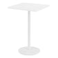 Modem & Contemporary Metal Round Bar Wine Table for Living Room 23.6"L x 23.6"W x 41.7"H Gloss White Without Chairs Clearhalo 'Bar Furniture' 'Bar Tables' 'bar_tables' 'furn' 'furn_bar_tables' 'Furniture' 'Kitchen & Dining Furniture' 7651980