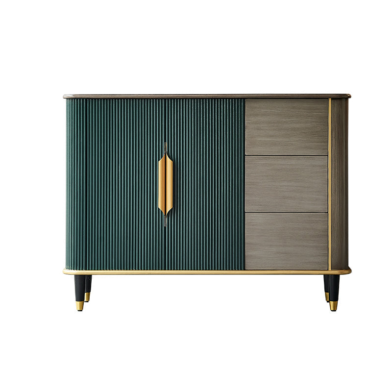 Armadi in stile glam a buffet a buffet ingegnerizzato in legno a buffet con 3-cassetti