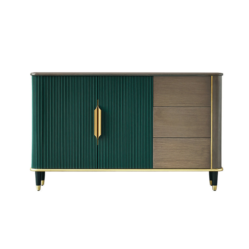 Armadi in stile glam a buffet a buffet ingegnerizzato in legno a buffet con 3-cassetti