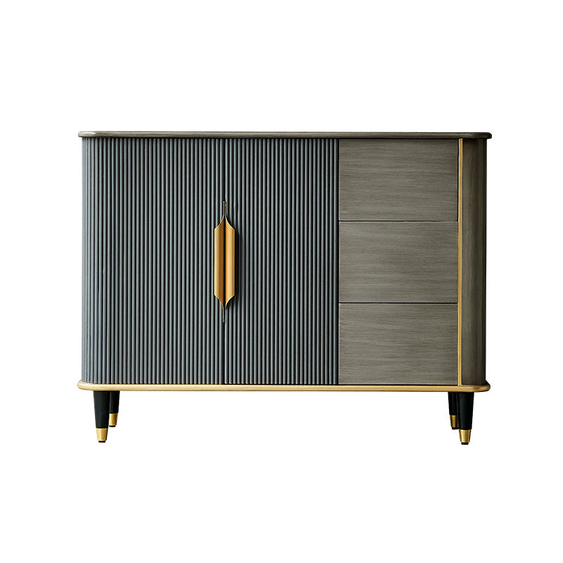 Armadi in stile glam a buffet a buffet ingegnerizzato in legno a buffet con 3-cassetti