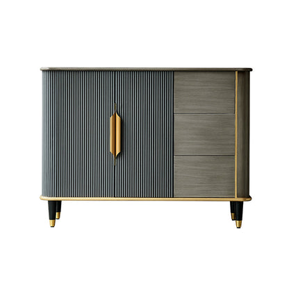 Armadi in stile glam a buffet a buffet ingegnerizzato in legno a buffet con 3-cassetti