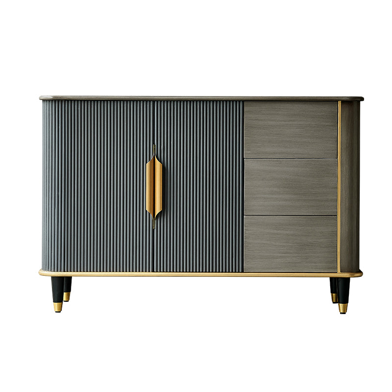 Armadi in stile glam a buffet a buffet ingegnerizzato in legno a buffet con 3-cassetti