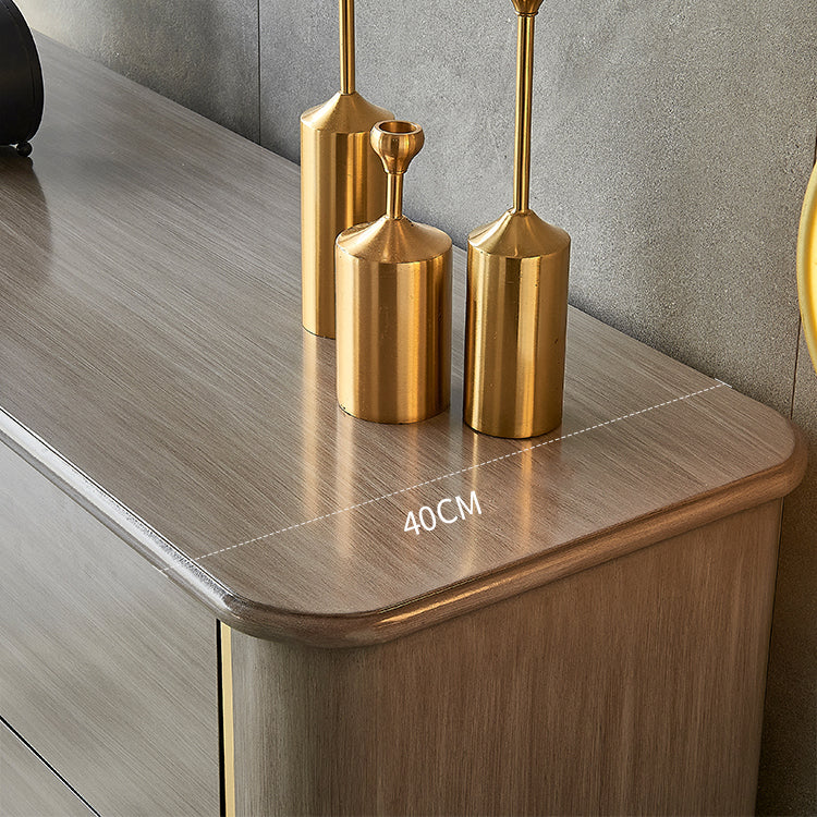 Armadi in stile glam a buffet a buffet ingegnerizzato in legno a buffet con 3-cassetti