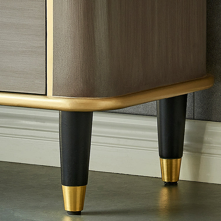 Armadi in stile glam a buffet a buffet ingegnerizzato in legno a buffet con 3-cassetti