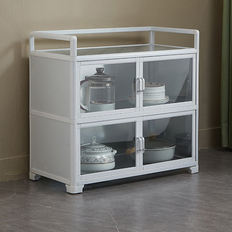 Hedendaagse metalen sideboard glazen buffettafel voor woonkamer