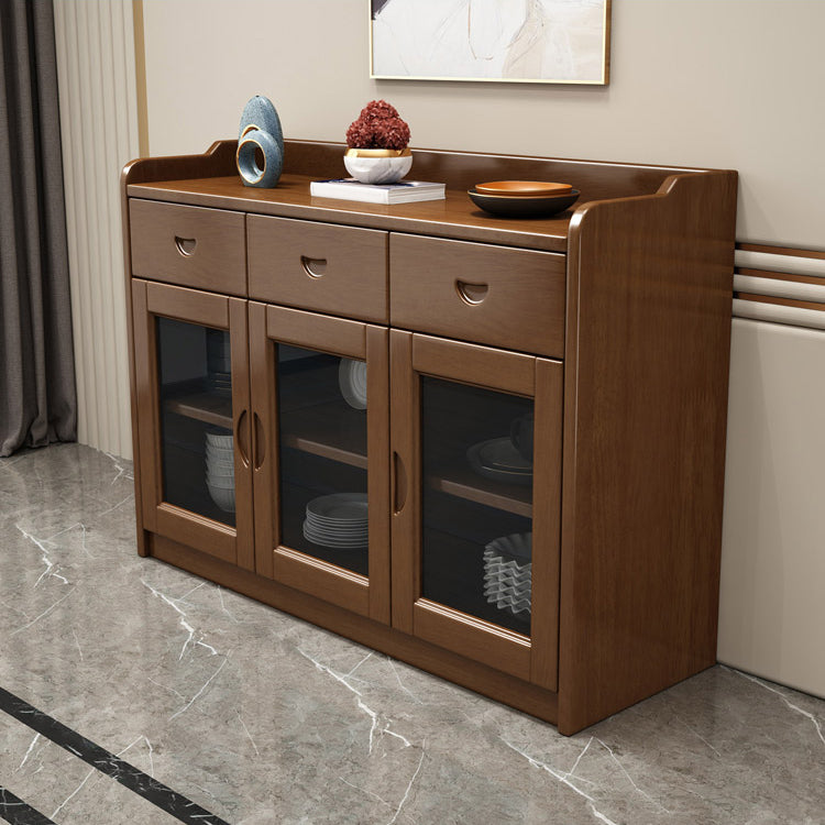 Moderne stijl 47.24 "W Buffet Stand massief houten buffet dressoir met 3 laden