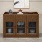 Moderne stijl 47.24 "W Buffet Stand massief houten buffet dressoir met 3 laden