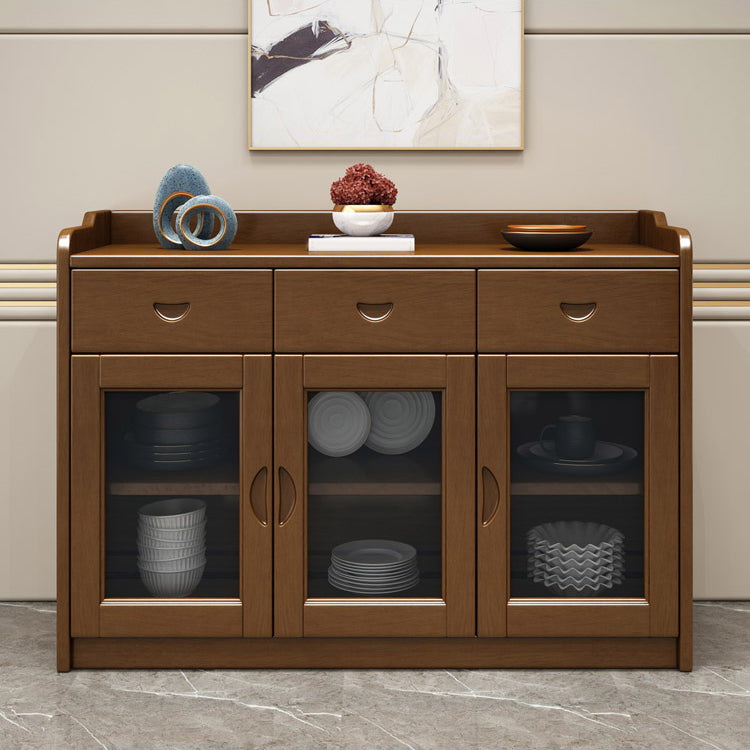 Moderne stijl 47.24 "W Buffet Stand massief houten buffet dressoir met 3 laden