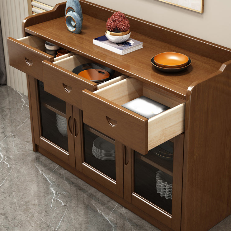 Moderne stijl 47.24 "W Buffet Stand massief houten buffet dressoir met 3 laden