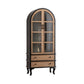 Traditional Display Stand Solid Wood Glass Doors Hutch Cabinet for Bedroom 29"L x 14"W x 69"H Black Clearhalo 'Display & China Cabinets' 'display_china_cabinets' 'furn' 'furn_display_china_cabinets' 'Furniture' 'Kitchen & Dining Furniture' 7652296
