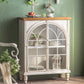 Traditional Display Stand Solid Wood Glass Doors Hutch Cabinet for Bedroom 31"L x 14"W x 41"H White Clearhalo 'Display & China Cabinets' 'display_china_cabinets' 'furn' 'furn_display_china_cabinets' 'Furniture' 'Kitchen & Dining Furniture' 7652301