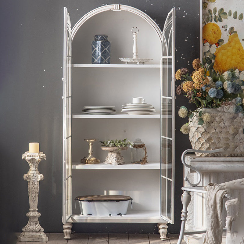Traditional Display Stand Solid Wood Glass Doors Hutch Cabinet for Bedroom Clearhalo 'Display & China Cabinets' 'display_china_cabinets' 'furn' 'furn_display_china_cabinets' 'Furniture' 'Kitchen & Dining Furniture' 7652302