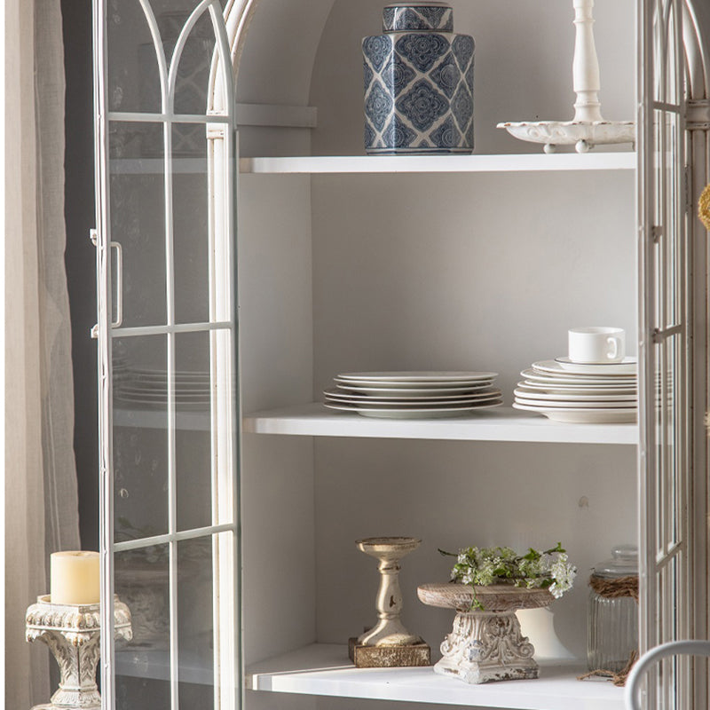 Traditional Display Stand Solid Wood Glass Doors Hutch Cabinet for Bedroom Clearhalo 'Display & China Cabinets' 'display_china_cabinets' 'furn' 'furn_display_china_cabinets' 'Furniture' 'Kitchen & Dining Furniture' 7652304