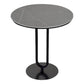 Stone Top Accent Side Table Rundes Sockel Wohnzimmer Metall Ecktisch