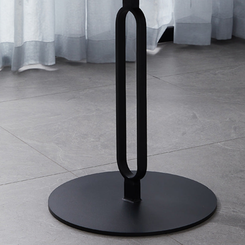 Stone Top Accent Side Table Rundes Sockel Wohnzimmer Metall Ecktisch