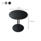 Stone Top Accent Side Table Rundes Sockel Wohnzimmer Metall Ecktisch