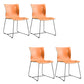 Metal Frame Dining Room Chair Indoor Faux Leather Dining Chair Orange 4 Piece Set Clearhalo 'Dining Chairs' 'Dining Tables & Seating' 'dining_chair' 'furn' 'furn_dining_chair' 'Furniture' 'Kitchen & Dining Furniture' 7655090