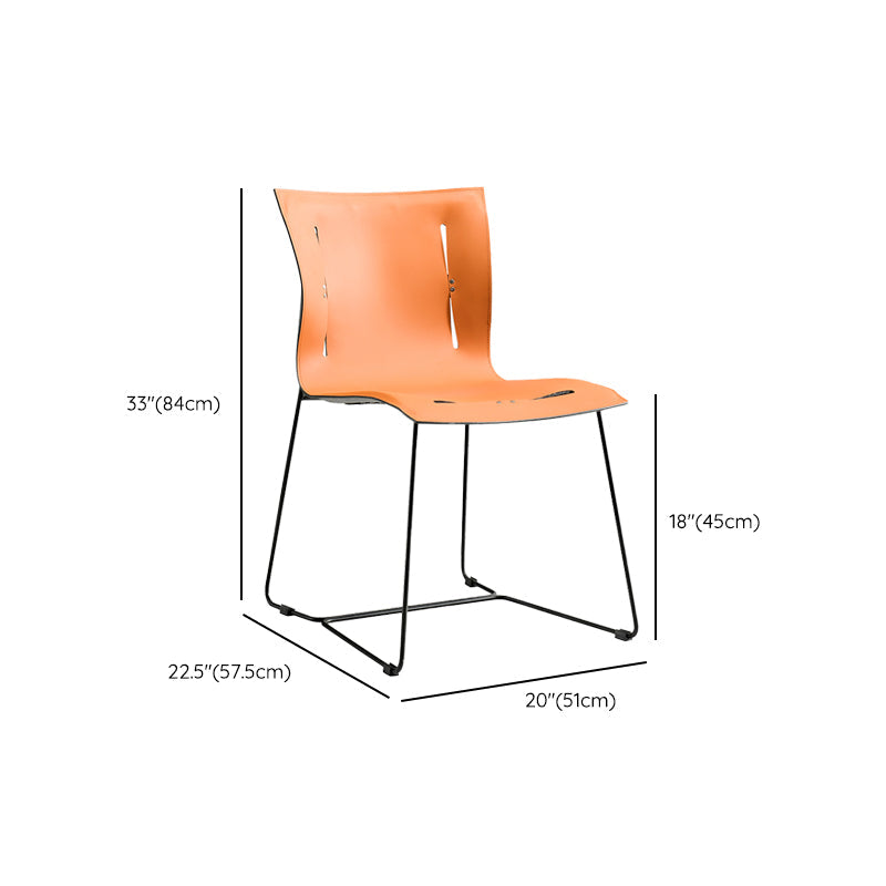 Metal Frame Dining Room Chair Indoor Faux Leather Dining Chair Clearhalo 'Dining Chairs' 'Dining Tables & Seating' 'dining_chair' 'furn' 'furn_dining_chair' 'Furniture' 'Kitchen & Dining Furniture' 7655107