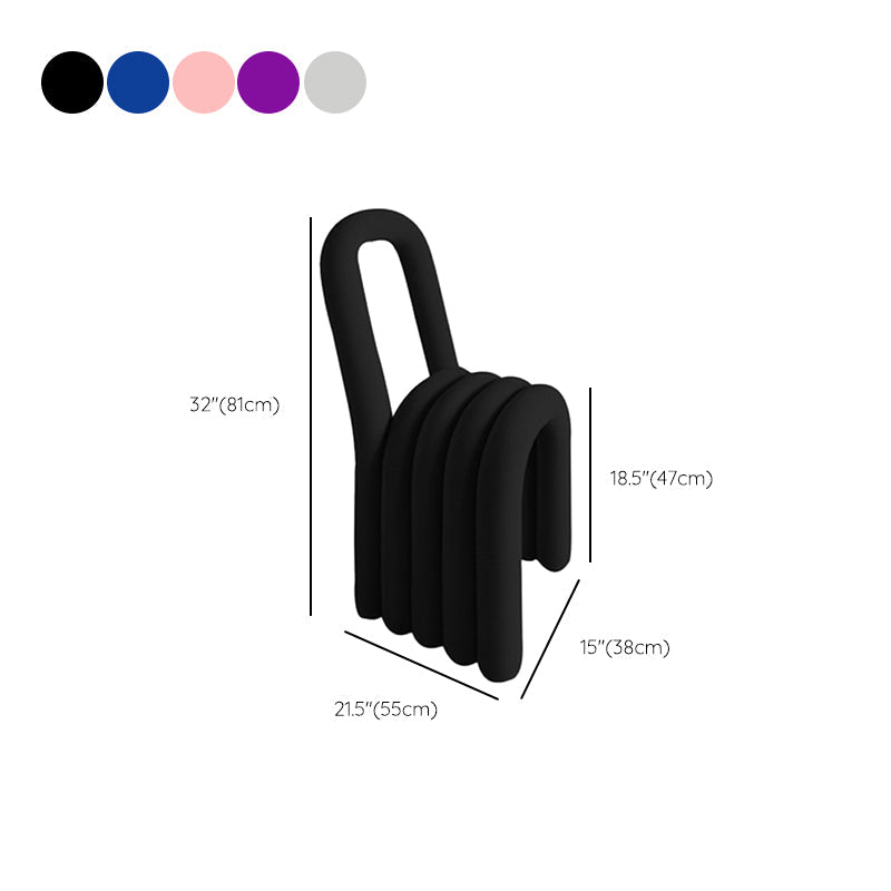 Moderner Essstuhl Samt offener Nebenstuhl für Esszimmer