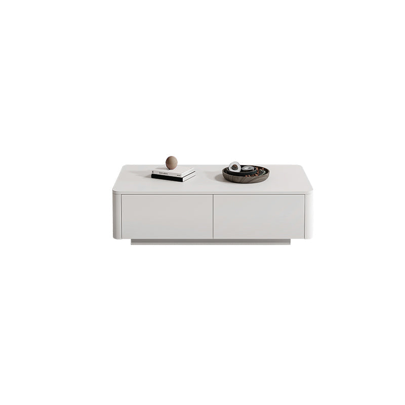 Block Coffee Cocktail Table with 4 Storage Drawers Wood Top Modern 47"L x 24"W x 16"H Clearhalo 'Coffee & Accent Tables' 'Coffee Tables' 'coffee_tables' 'furn' 'furn_coffee_tables' 'Furniture' 'Living Room Furniture' 7655715