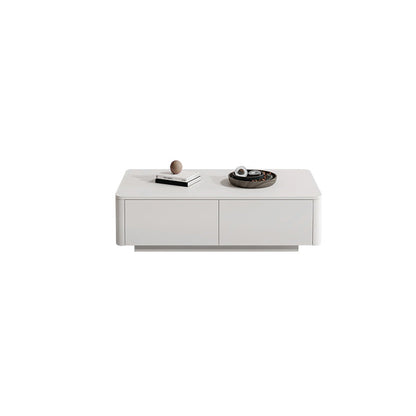 Block Coffee Cocktail Table with 4 Storage Drawers Wood Top Modern 47"L x 24"W x 16"H Clearhalo 'Coffee & Accent Tables' 'Coffee Tables' 'coffee_tables' 'furn' 'furn_coffee_tables' 'Furniture' 'Living Room Furniture' 7655715