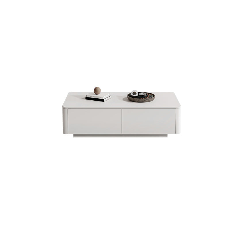 Block Coffee Cocktail Table with 4 Storage Drawers Wood Top Modern 51"L x 24"W x 16"H Clearhalo 'Coffee & Accent Tables' 'Coffee Tables' 'coffee_tables' 'furn' 'furn_coffee_tables' 'Furniture' 'Living Room Furniture' 7655716