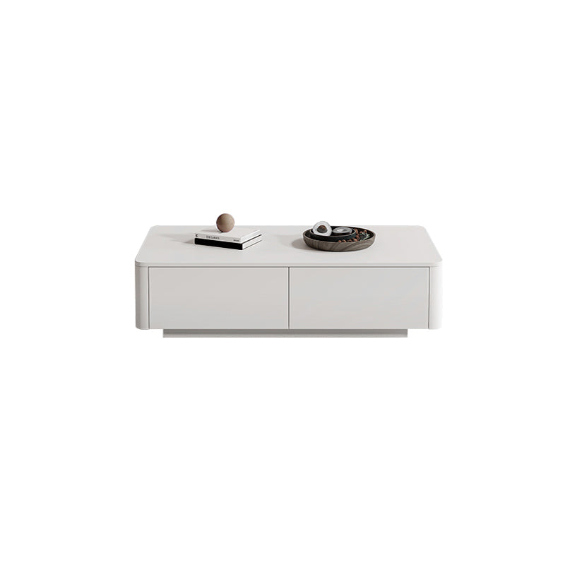 Block Coffee Cocktail Table with 4 Storage Drawers Wood Top Modern Clearhalo 'Coffee & Accent Tables' 'Coffee Tables' 'coffee_tables' 'furn' 'furn_coffee_tables' 'Furniture' 'Living Room Furniture' 7655721