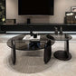 3 Legs Coffee Cocktail Table with Round Glass Top Contemporary Clearhalo 'Coffee & Accent Tables' 'Coffee Tables' 'coffee_tables' 'furn' 'furn_coffee_tables' 'Furniture' 'Living Room Furniture' 7655750