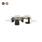 3 Legs Coffee Cocktail Table with Round Glass Top Contemporary Clearhalo 'Coffee & Accent Tables' 'Coffee Tables' 'coffee_tables' 'furn' 'furn_coffee_tables' 'Furniture' 'Living Room Furniture' 7655756