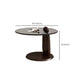 3 Legs Coffee Cocktail Table with Round Glass Top Contemporary Clearhalo 'Coffee & Accent Tables' 'Coffee Tables' 'coffee_tables' 'furn' 'furn_coffee_tables' 'Furniture' 'Living Room Furniture' 7655758