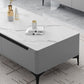 4 Legs Coffee Cocktail Table with 4 Storage Drawers Slate Top Rectangle Clearhalo 'Coffee & Accent Tables' 'Coffee Tables' 'coffee_tables' 'furn' 'furn_coffee_tables' 'Furniture' 'Living Room Furniture' 7655766