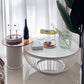 Slate/Wooden Top Coffee Cocktail Table Round Scandinavian Cream Color Clearhalo 'Coffee & Accent Tables' 'Coffee Tables' 'coffee_tables' 'furn' 'furn_coffee_tables' 'Furniture' 'Living Room Furniture' 7655788