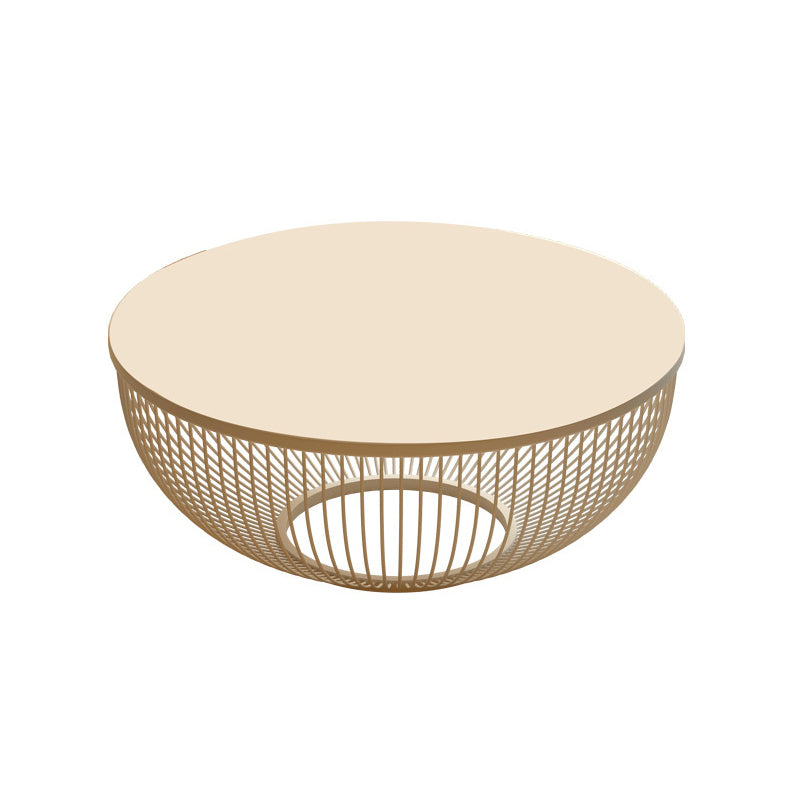 Slate/Wooden Top Coffee Cocktail Table Round Scandinavian Cream Color Wood Clearhalo 'Coffee & Accent Tables' 'Coffee Tables' 'coffee_tables' 'furn' 'furn_coffee_tables' 'Furniture' 'Living Room Furniture' 7655790